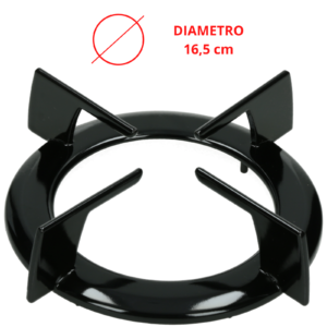 Griglia cucina 1 fuoco tonda nera Hotpoint Ariston diametro cm.16.5 codice ricambio C00098930 - immagine 1