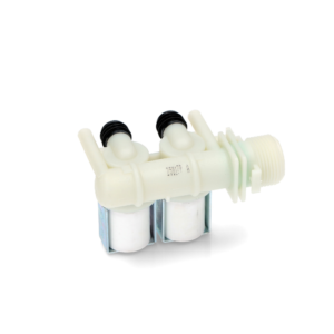 Elettrovalvola lavatrice carico acqua 2 vie 180° Ariston Indesit codice ricambio C00066518 - immagine 3