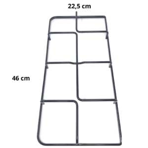 Smeg white Westinghouse griglia cucina smaltata nera 2 fuochi 46 x 22,5 cm - immagine 1