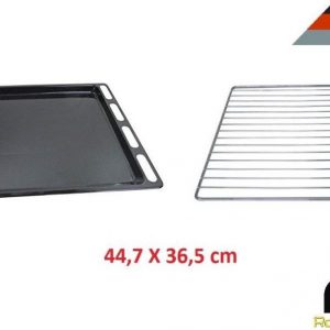 ARISTON INDESIT GRIGLIA E LACCARDA TEGLIA FORNO 447x365 mm - ORIGINALI - 2 PEZZI
