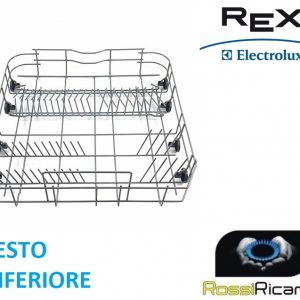REX ELECTROLUX CESTO INFERIORE LAVASTOVIGLIE CESTELLO RUOTE ORIGINALE 4055385498