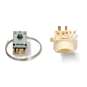 Termostato frigorifero Whirlpool Ikea portalampada ricambio originale 481228238175 - immagine 2