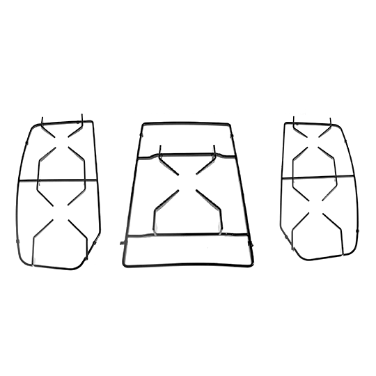 NARDI-KIT-SERIE-3-GRIGLIE-CUCINA-GAS-PIANO-COTTURA-5-FUOCHI-NERE-LUCIDE