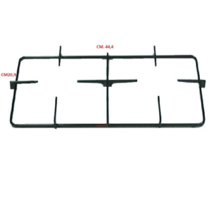 STAR GRIGLIA IN PIATTINA SMALTATA NERA CUCINA GAS PIANO COTTURA CM.44,4 X 20,9 - immagine 1
