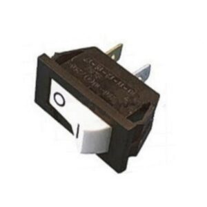 Ricambio nterruttore tasto bianco da incasso 10a 12x27-unipolare 2 faston 1 pezzo F001S - immagine 1