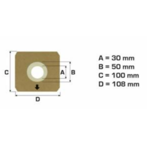 8 sacchetti aspirapolvere Ariete modello DIABLO - ETERNITY - VERTIGO - COMPACT - immagine 2