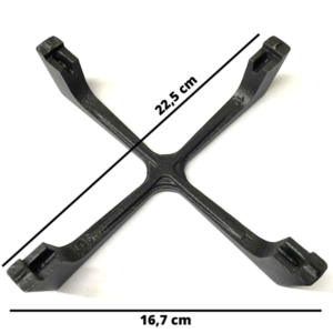 SMALVIC GRIGLIA PER CUCINA A GAS IN GHISA NERO OPACO CM 22,3 X 22,3 - immagine 2