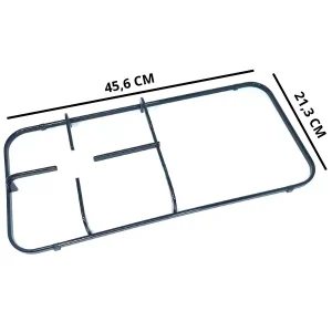 Griglia cucina Nardi 1 fuoco + piastra smaltata nera cm.45,6 x 21,3 - immagine 2