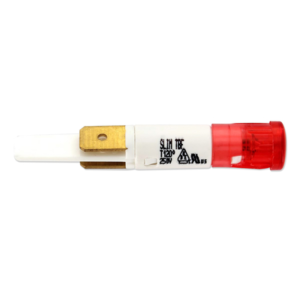 Lampada spia luminosa rossa ø 9mm 2 faston 220 volt ricambio universale - immagine 1