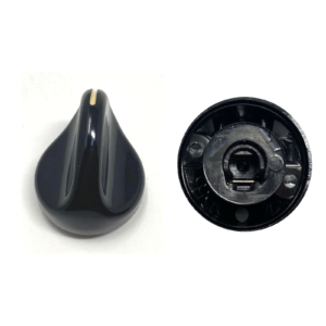 Manopola piano cottura cucina gas Smeg nera foro innesto 6 mm 764972604 - immagine 1