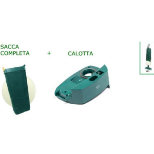 Vorwerk Folletto sacca portasacchetti filtro e calotta chiusura motore vk121 - immagine 1