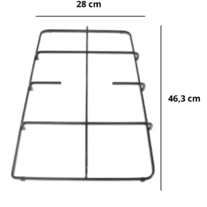 Hotpoint ariston griglia cucina 2 fuochi smaltata nera cm.42,7 x 28 - PF640 - immagine 1