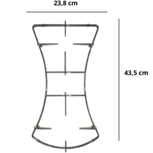 Hotpoint Ariston griglia cucina a gas piano cottura 2 fuochi nera centrale cm.43.5 x 23.8 codice ricambio C00052988 - immagine 1