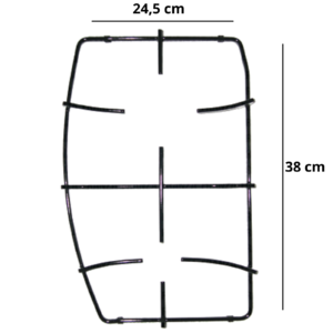 HOTPOINT ARISTON INDESIT GRIGLIA CUCINA 2 FUOCHI CENTRALE SMALTATA 38 X 24,5 CM - immagine 1