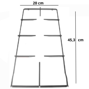 Griglia cucina Hotpoint Ariston pesciera smaltata nera cm.45,3 x 20 C00039207 - immagine 1