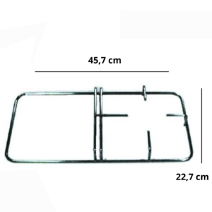 Griglia cucina gas Ariston Indesit 1 fuoco + piastra in acciaio 45,7 x 22,7 cm - immagine 1