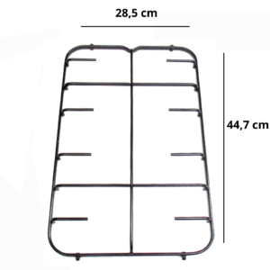 Griglia cucina gas Hotpoint Ariston Indesit 2 fuochi nera 44.7 x 28.5 cm codice ricambio C00094857 - immagine 1