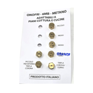 Kit 7 ugelli cucina piano cottura Onofri 6 fuochi gas metano - 6MB - immagine 1