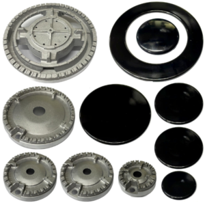 Kit 5 bruciatori + piattelli spartifiamma cucina a gas Ariston Hotpoint - immagine 1