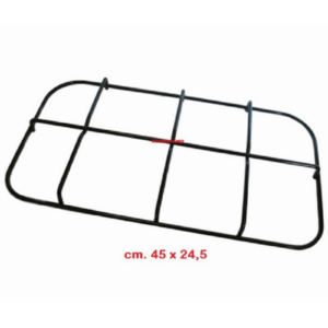 JOLLY INOX GRIGLIA CUCINA IN PIATTINA NERA 2 FUOCHI 45 X 24,5 CM - immagine 1