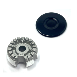 Ricambio bruciatore + piattello spartifiamma ausiliario piccolo cucina a gas Hotpoint Ariston Indesit - immagine 1