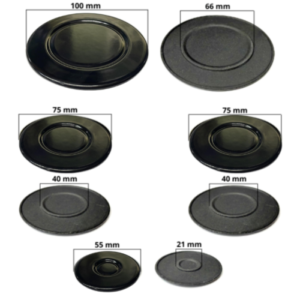 Kit 5 bruciatori +piattelli spartifiamma cucina Glem Gas gas 5 fuochi - immagine 3