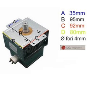 Magnetron microonde LG Moulinex Panasonic De'Longhi 900 watt 2M226 01TAG - immagine 2