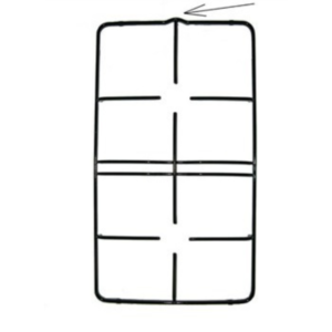 GRIGLIA CUCINA REX ZANUSSI ZOPPAS CASTOR 2 FUOCHI PIANO COTTURA 50x28 cm - immagine 1