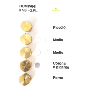BOMPANI BOREAL UGELLI INIETTORI CUCINA 4 FUOCHI + FORNO GAS GPL FILETTO 8MB - immagine 1