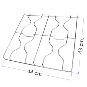 Griglia cucina 4 fuochi Areilos Xper in acciaio 44 x 43.3 cm con perni - immagine 1