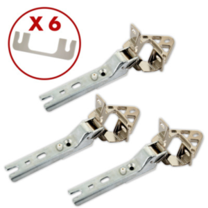 Bosch Miele Kit 3 Cerniere + 6 Piastre Per Frigorifero Codice Ricambio Bosch 00268699 Codice Ricambio Miele 5554870 - immagine 1