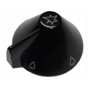 Manopola piano cottura con comandi laterali Rex Electrolux Zanussi nera diametro 38 mm - immagine 1