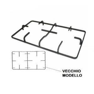 Candy Niven La Sovrana Griglia Cucina Gas Smaltata Nera 2 Fuochi 40,7 X 22,8 Cm. - immagine 1