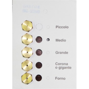 Ugelli 9 mb gas metano confezione 5 ugelli 4 fuochi + forno - immagine 1