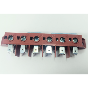 Morsettiera per collegamenti elettrici ricambio forno 6 faston per alte temperature - immagine 2