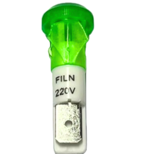 Ricambio spia luminosa 220V testa rotonda Ø 10mm di colore verde - immagine 2
