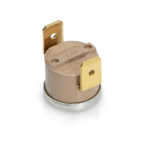 Ricambio termostato scatto fisso n.c. campini 110° faston verticali da 6,3 mm - immagine 1