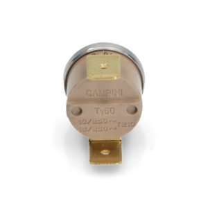 Ricambio termostato scatto fisso n.c. campini 110° faston verticali da 6,3 mm - immagine 2