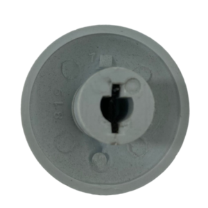 Manopola bianca piano cottura Rex Electrolux Aeg Zoppas mozzo 11mm diametro 6mm - immagine 3