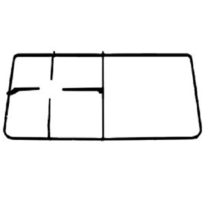 Griglia ricambio piano cottura Hotpoint Ariston Indesit 1 fuoco + piastra elettrica 44.9 x 23.3 cm - immagine 2