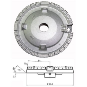 Bruciatore spartifiamma grande 481010621285 piano cottura Whirlpool Ignis Ikea - immagine 1