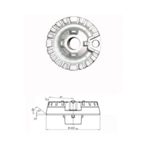 Bruciatore spartifiamma piccolo 481010621283 piano cottura Whirlpool Ignis Ikea - immagine 1