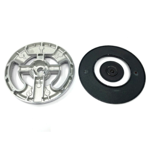 Bruciatore tripla corona piattelli neri lucidi ricambio cucina gas Candy Hoover Zerowatt - immagine 2