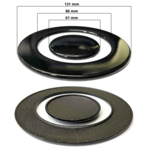 TECNOGAS KIT 5 PIATTELLI SPARTIFIAMMA 4 FUOCHI+TRIPLA CORONA CUCINA - immagine 4