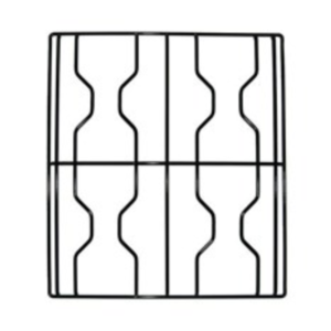 Areilos Xper griglia cucina gas 4 fuochi nera lucida 45 X 40 CM - immagine 1