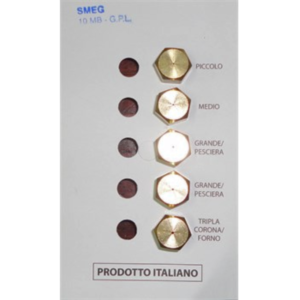 Ugelli iniettori cucina 4 fuochi + forno Smeg Gasfire gas gpl filetto 10 mb - immagine 1