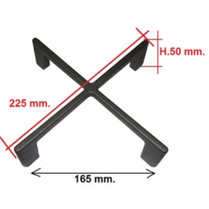 Foster griglia a croce in ghisa nera satinata cucina cm. 16,5 x 16,5 alta 5 cm 9601729 - immagine 1