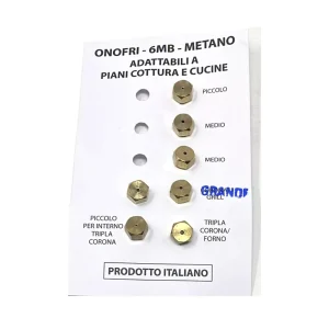 Kit 7 ugelli cucina piano cottura Candy 6 fuochi gas metano - 6MB - immagine 1