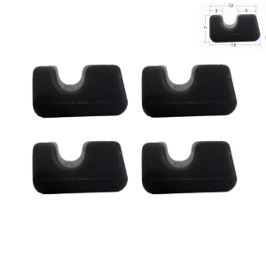 Kit 4 gommini griglia piani cottura cucina paracolpi antigraffio - immagine 1