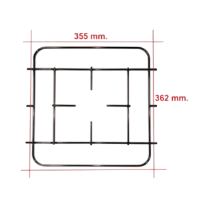 Griglia 1 fuoco cucina gas Bompani Boreal nera 36,2 x 35,5 cm - M00393529 - immagine 2